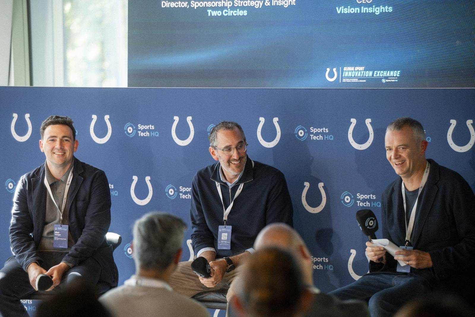 From left: Niall Finnegan, Scott Horowitz and moderator Charlie Greenwood.